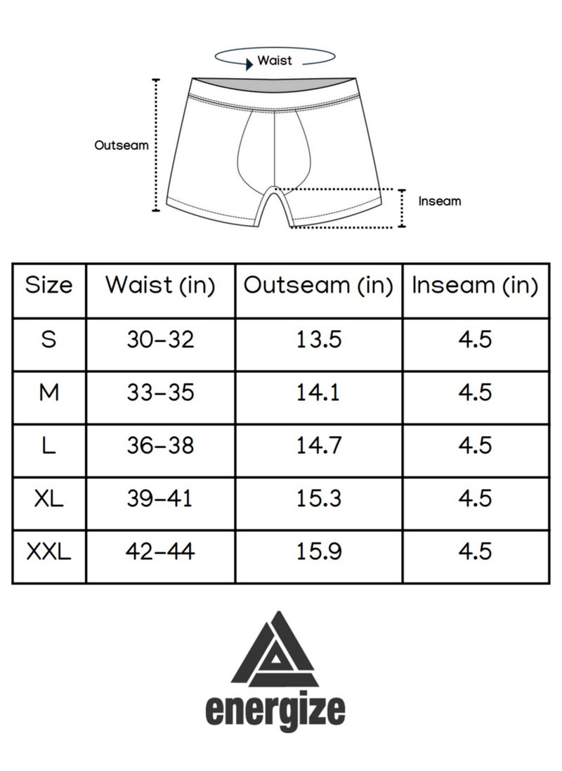 Energize - Energize Premium Midway Brief Boxer Shorts for Men, Stretchable, Extra Soft, and Breathable Men's Boxer Shorts, Comfortable Underwear for Everyday Wear - Image 1