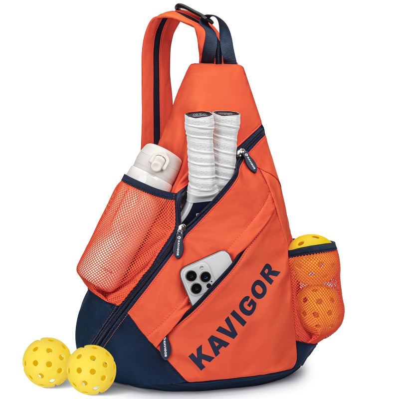 KAVIGOR 2025 Pickleball Sling Bag, Convertible Ultra-Light Backpack with Skin-Soft Fabric & Wet/Dry Pocket, Fits 4 Paddles + Gear - Image 1