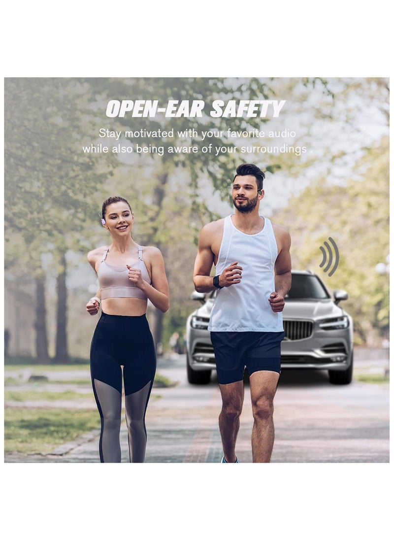 lekikpo Out of Ear Open Ear Headphones Outside The Ear Wireless Ear Hanging Bluetooth Headset Over The Ear Open Ear Buds Earbuds Outside The Ear Headphones Bone Air Conduction Earbuds Black  - Image 4