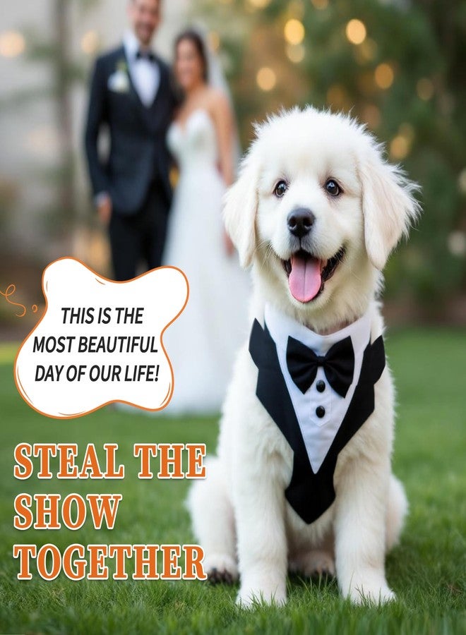 GLIDESMOOTH Dog Tuxedo for Wedding, Pet Tuxedo Suit with Bow Tie, Pet Costumes for Small Dogs, Formal Party Attire for Halloween Christmas, XLarge, Black White - Image 2