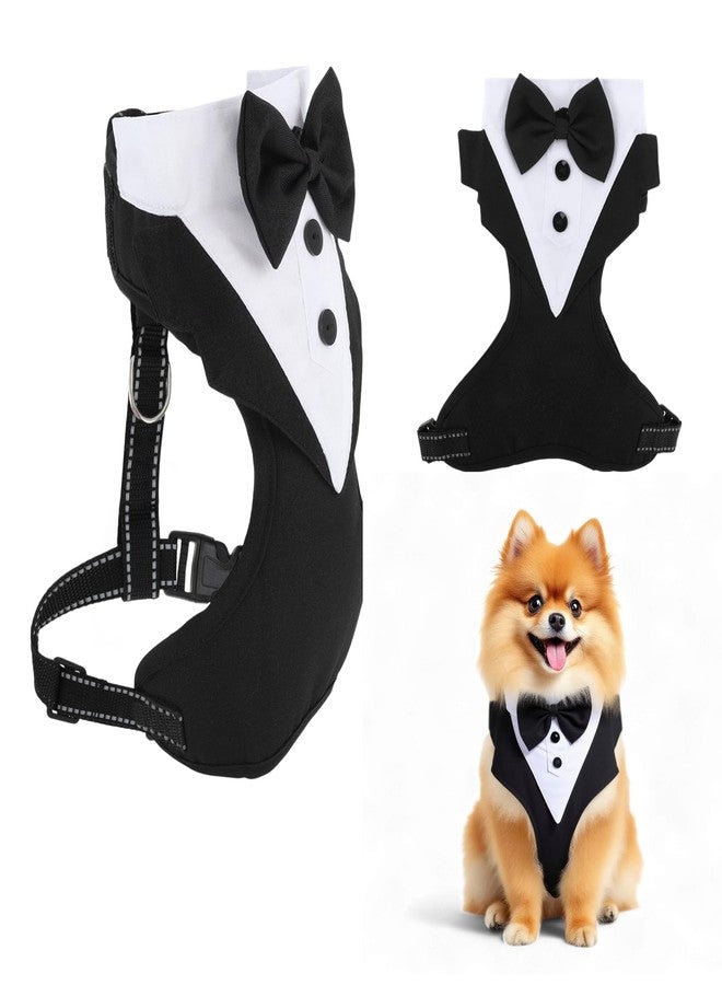 GLIDESMOOTH Dog Tuxedo for Wedding, Pet Tuxedo Suit with Bow Tie, Pet Costumes for Small Dogs, Formal Party Attire for Halloween Christmas, XLarge, Black White - Image 1