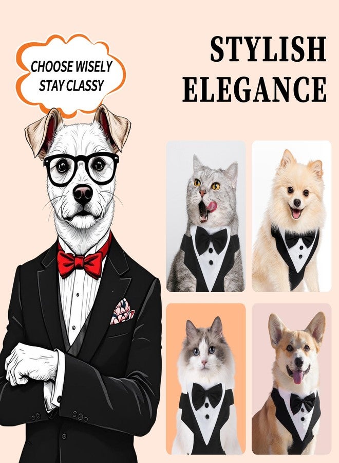 GLIDESMOOTH Dog Tuxedo for Wedding, Pet Tuxedo Suit with Bow Tie, Pet Costumes for Small Dogs, Formal Party Attire for Halloween Christmas, XLarge, Black White - Image 3