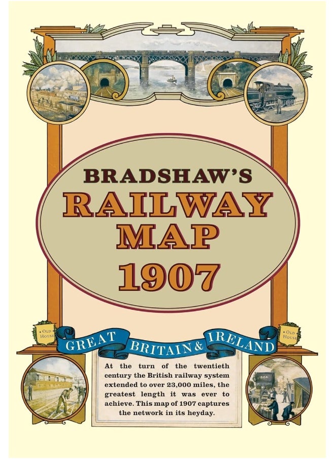 Bradshaw's Railway Folded Map 1907