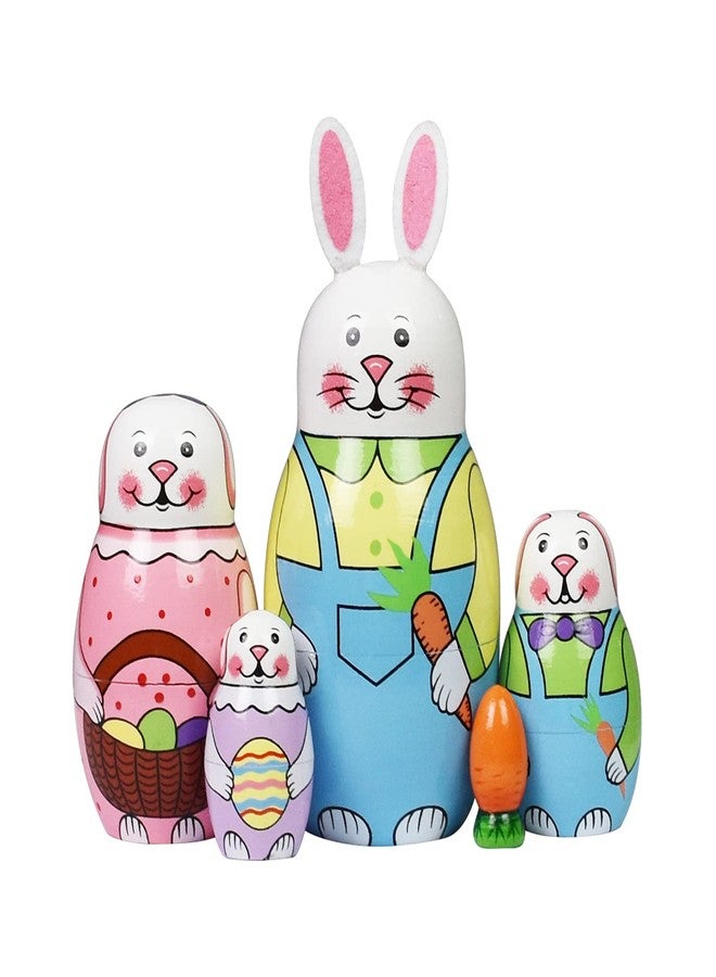 HYCLES Nesting Dolls Russian Matryoshka Wood Stacking Nested Set for Kids Handmade Toys for Children Kids Christmas Birthday Decoration Halloween Wishing Gift - Image 1