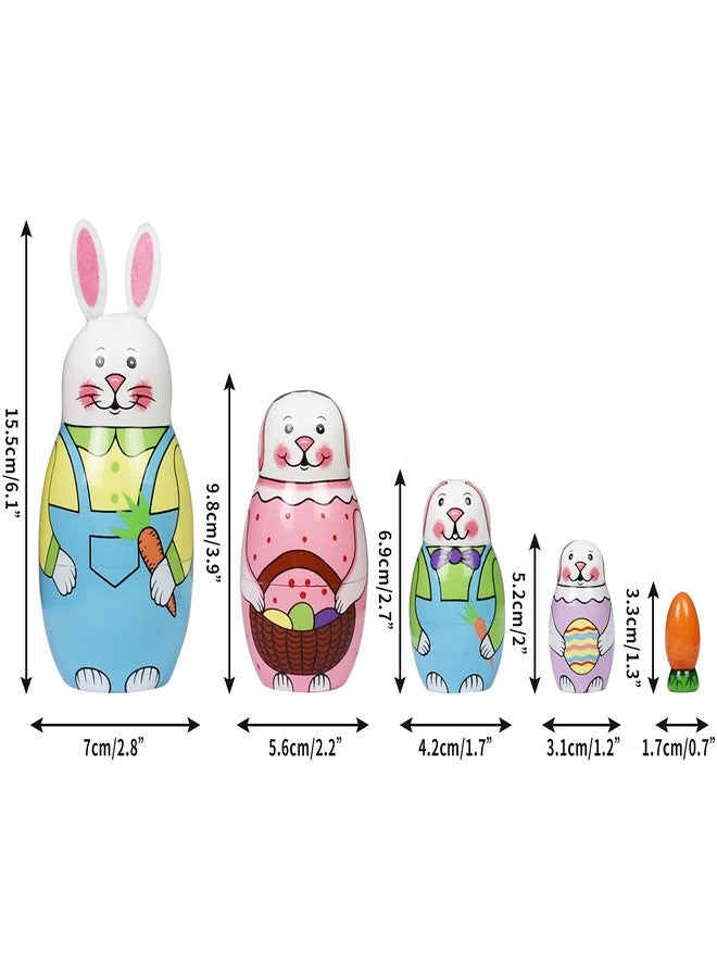 HYCLES Nesting Dolls Russian Matryoshka Wood Stacking Nested Set for Kids Handmade Toys for Children Kids Christmas Birthday Decoration Halloween Wishing Gift - Image 2