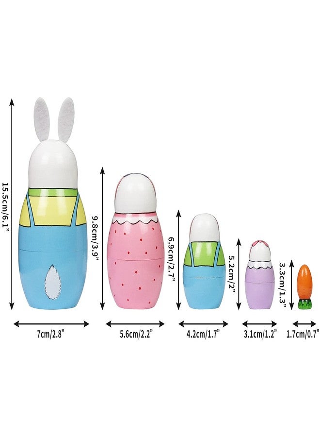 HYCLES Nesting Dolls Russian Matryoshka Wood Stacking Nested Set for Kids Handmade Toys for Children Kids Christmas Birthday Decoration Halloween Wishing Gift - Image 3
