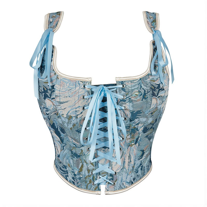 Corset Top Renaissance Floral Bustier for Party Dating Cosplay 3XL - Image 3