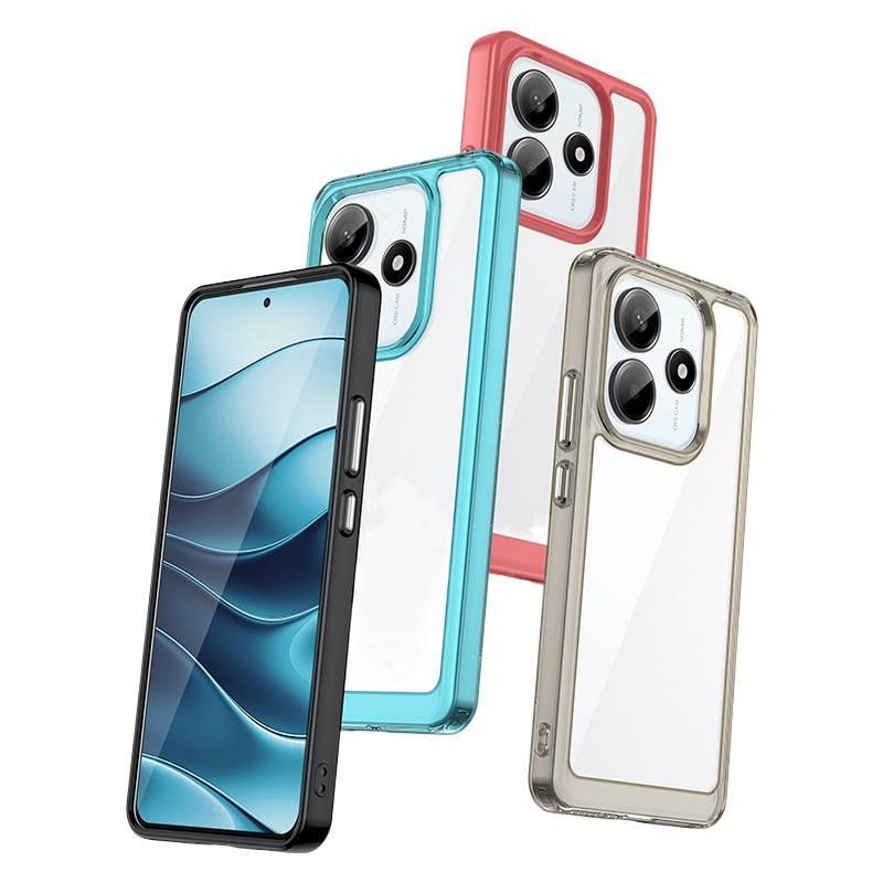 MS غطاء واقي بTPU لـ Redmi Note 14 مع حماية من السقوط ومغناطيس قوي مع مقاوم للصدمات مع شفافية عالية باللون شفاف مغناطيسي من مادة TPU باللون الأحمر - Image 4