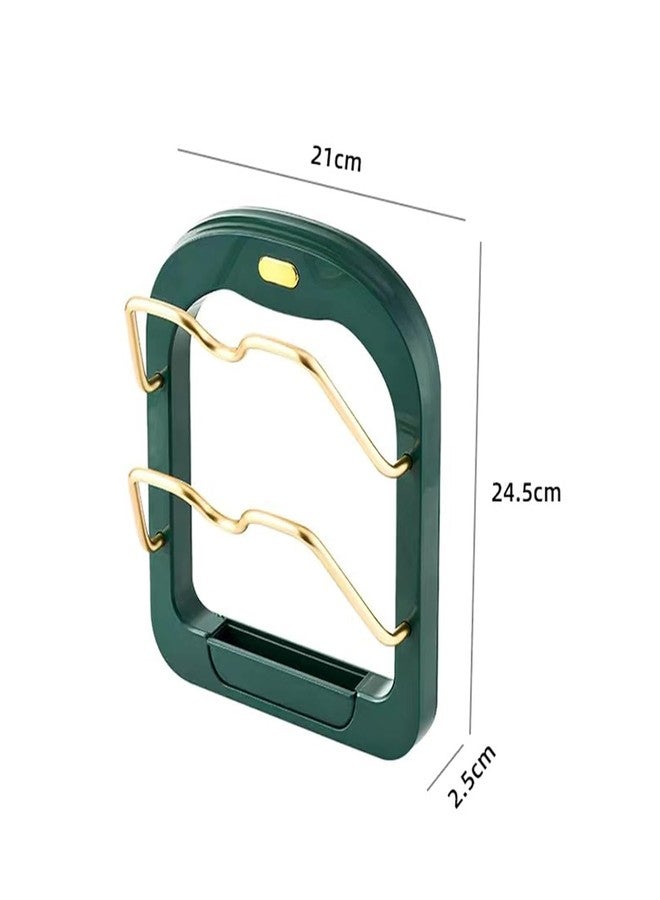 XIBO Kitchen Pot Cover Rack Pot Cover Frame, Wall Mounted, Hole Free, Multi-Functional Household Kitchen Storage Rack, Light Extravagant Pot Cover Frame. - Image 2