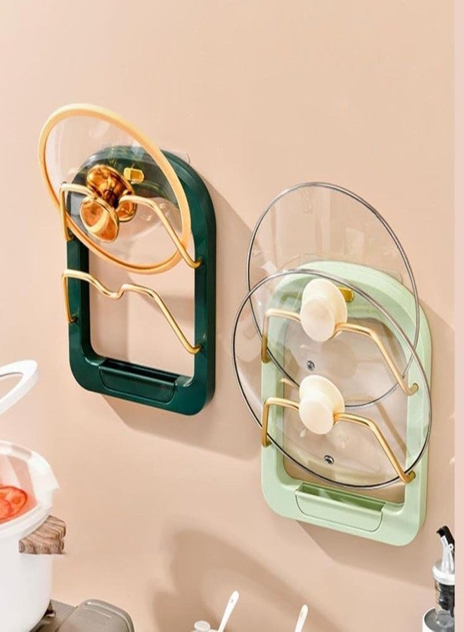 XIBO Kitchen Pot Cover Rack Pot Cover Frame, Wall Mounted, Hole Free, Multi-Functional Household Kitchen Storage Rack, Light Extravagant Pot Cover Frame. - Image 3