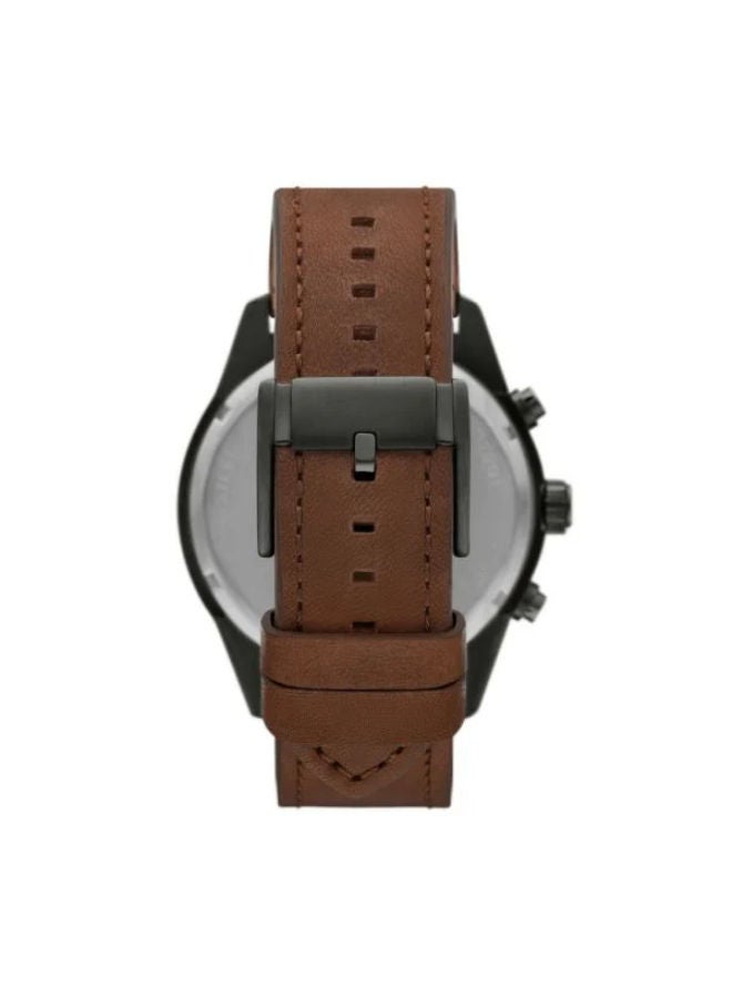 FOSSIL Men Leather Chronograph Wrist Watch BQ2800 - Image 4