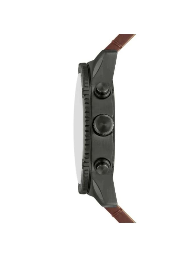 FOSSIL Men Leather Chronograph Wrist Watch BQ2800 - Image 3