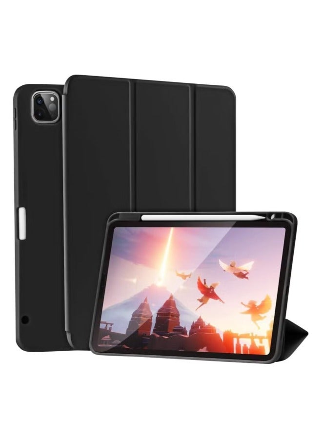 ACLIX Case for iPad Pro 11 Inch 2021(3rd Gen)/2020(2nd Gen) with Pencil Holder [Support iPad 2nd Pencil Charging/Pair] Slim Trifold Stand, Smart Protective Case Cover, Auto Wake/Sleep, (Black) - Image 1