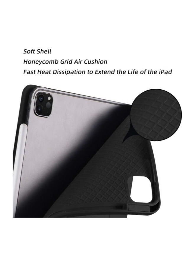 ACLIX Case for iPad Pro 11 Inch 2021(3rd Gen)/2020(2nd Gen) with Pencil Holder [Support iPad 2nd Pencil Charging/Pair] Slim Trifold Stand, Smart Protective Case Cover, Auto Wake/Sleep, (Black) - Image 3