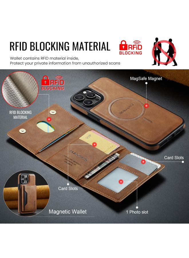 Dg Ming Case For iPhone 12 Pro Max MAGKING-K2 Series MagSafe RFID Card Bag Detachable Phone Case - Image 4