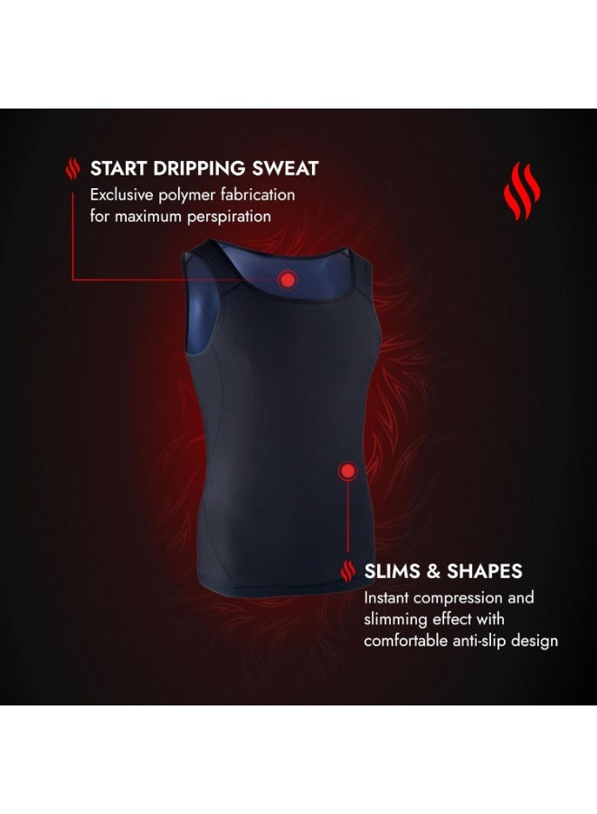 Men's Sweat Zipper Vest Shapewear for Weight Loss | Slimming Shirt with Neoprene Compression | Workout Sauna Suit | Body Top Waist Trainer | Hot Thermo Sweat Vest for Gym & Fitness  - Image 4