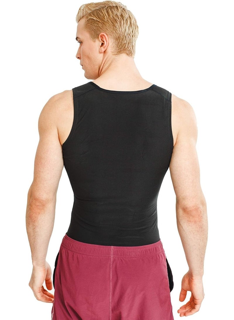 Men's Sweat Zipper Vest Shapewear for Weight Loss | Slimming Shirt with Neoprene Compression | Workout Sauna Suit | Body Top Waist Trainer | Hot Thermo Sweat Vest for Gym & Fitness  - Image 5
