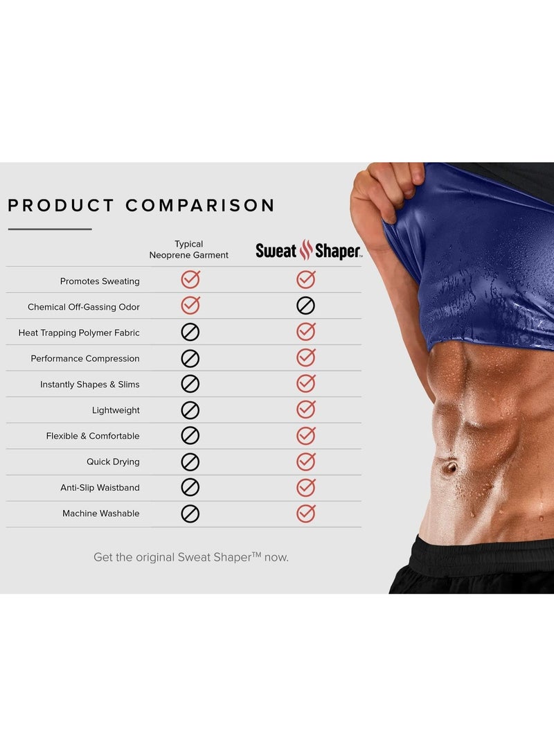 Men's Sweat Zipper Vest Shapewear for Weight Loss | Slimming Shirt with Neoprene Compression | Workout Sauna Suit | Body Top Waist Trainer | Hot Thermo Sweat Vest for Gym & Fitness  - Image 2