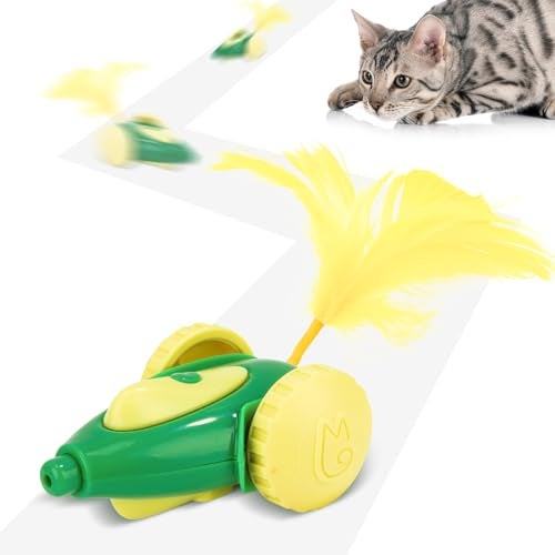 Migipaws cat Toy, Automatic Interactive Migicar Toy Like a Mouse, Intelligent Programme, Rechargeable Kitten Toy - Image 1