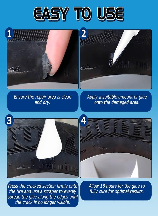 Vigorder Tire Repair Glue, 50ML Professional Black Rubber Cement for Car & Motorcycle Sidewall Fix, Strong Bonding & Waterproof - Image 5