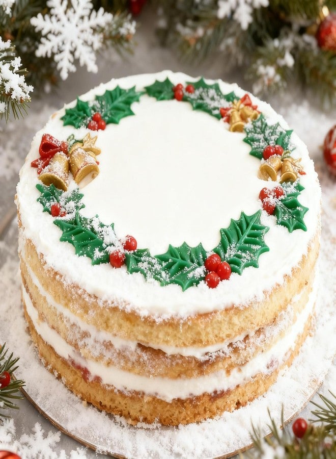 LLPMutu 6Pcs Christmas Fondant Molds Silicone Candy Molds Set Snowflake Snowman Xmas Tree Reindeer Santa Claus Holly Bells Candy Cane Chocolate Mould for Pudding Jelly Cake Cupcake Topper Decoration (White) - Image 4