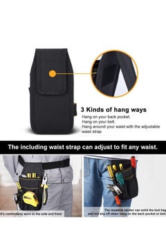 Y&D Tool Waist Multi-function Pocket, Canvas Bag Adjustable Nylon Belt Heavy, Duty Professional Work Pouch for Electricians Technician, Screwdriver Pliers Wrench Hammer  - Image 4