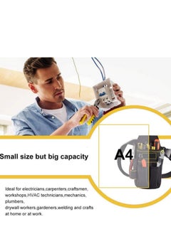 Y&D Tool Waist Multi-function Pocket, Canvas Bag Adjustable Nylon Belt Heavy, Duty Professional Work Pouch for Electricians Technician, Screwdriver Pliers Wrench Hammer  - Image 2