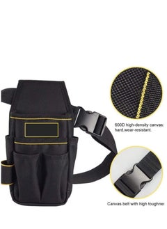 Y&D Tool Waist Multi-function Pocket, Canvas Bag Adjustable Nylon Belt Heavy, Duty Professional Work Pouch for Electricians Technician, Screwdriver Pliers Wrench Hammer  - Image 3