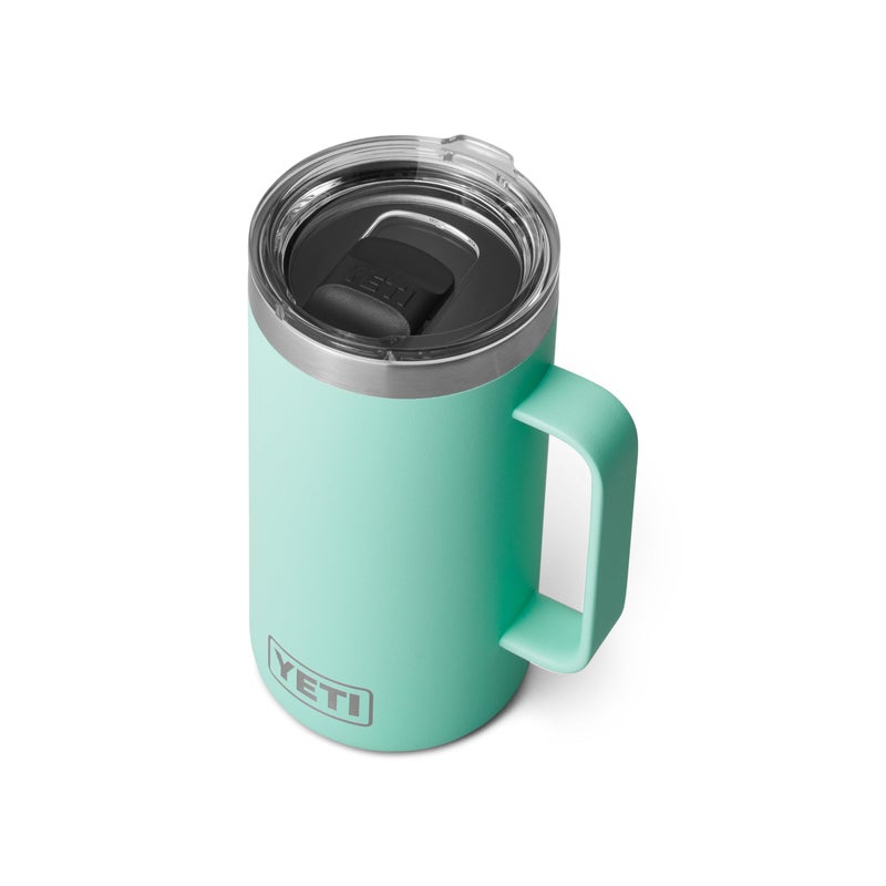 YETI Rambler 24 oz Mug, Vacuum Insulated, Stainless Steel with MagSlider Lid, Seafoam - Image 1
