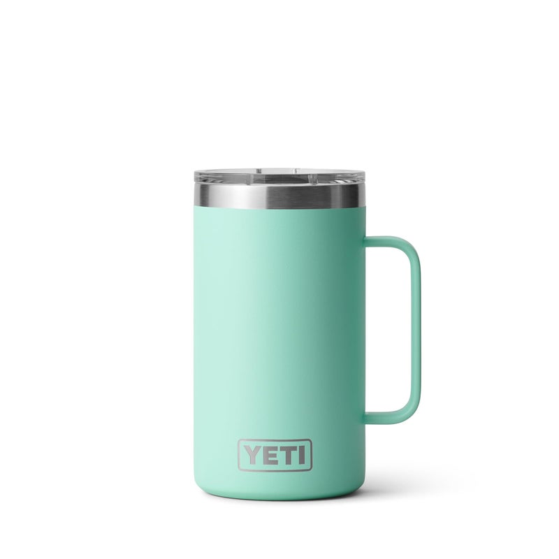 YETI Rambler 24 oz Mug, Vacuum Insulated, Stainless Steel with MagSlider Lid, Seafoam - Image 2