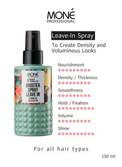 Booster Spray Leave In - Conditioner Spray For Hair Preparation Before Styling, Smoothing Hair Cuticle, Shine, Density, Care, With Shea Butter, Almond Oil, Fruit Acids, Hydrolyzed Plant Proteins, Perfumed With Dark Orchid Notes, 150ml
