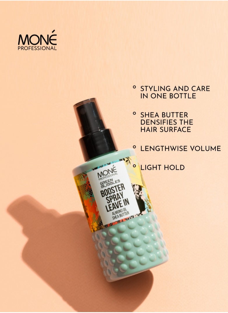 MONE Professional - Booster Spray Leave In - Conditioner Spray For Hair Preparation Before Styling, Smoothing Hair Cuticle, Shine, Density, Care, With Shea Butter, Almond Oil, Fruit Acids, Hydrolyzed Plant Proteins, Perfumed With Dark Orchid Notes, 150ml - Image 1