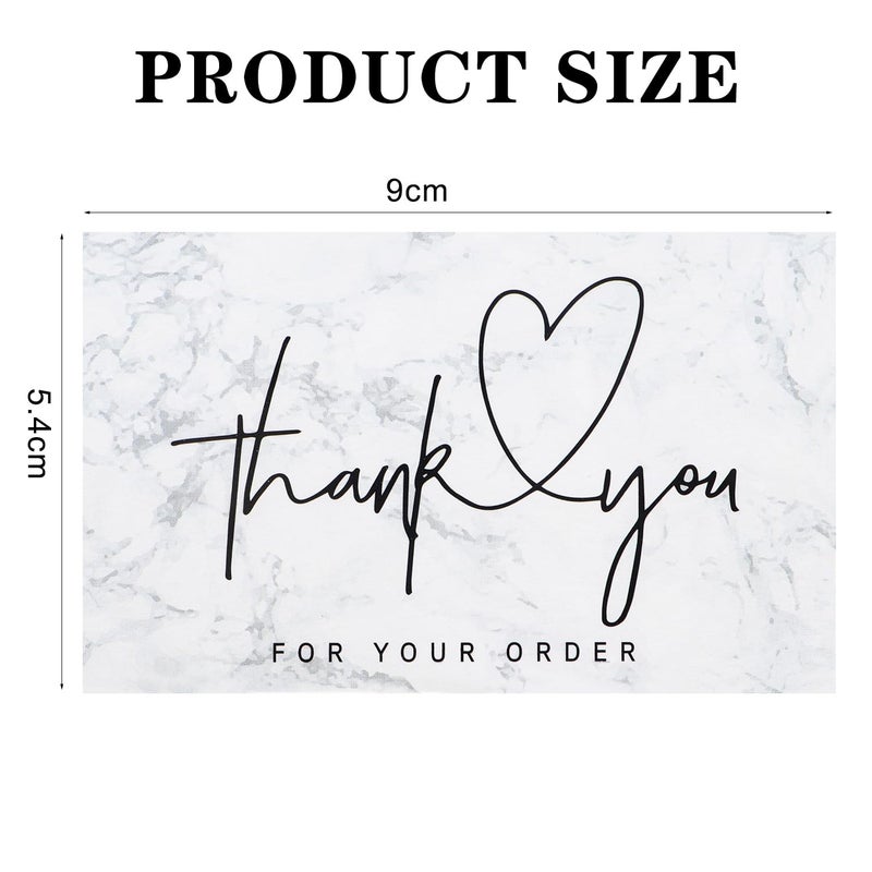 Aruicheng 50pcs Thank You Cards Thank You Card Small Business Thank You Notes Bulk Small Mini Business Cards Blank Appreciation Cards Pack of Thank You Note Cards for Wedding Bridal Shower Graduation - Image 2