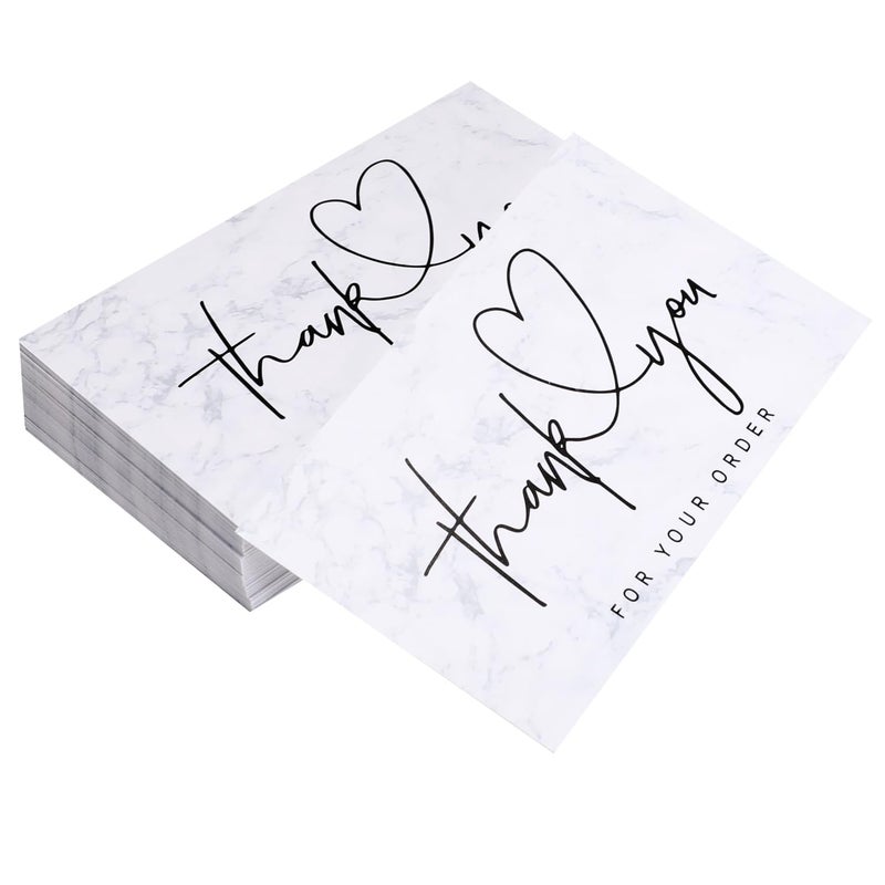 Aruicheng 50pcs Thank You Cards Thank You Card Small Business Thank You Notes Bulk Small Mini Business Cards Blank Appreciation Cards Pack of Thank You Note Cards for Wedding Bridal Shower Graduation - Image 1