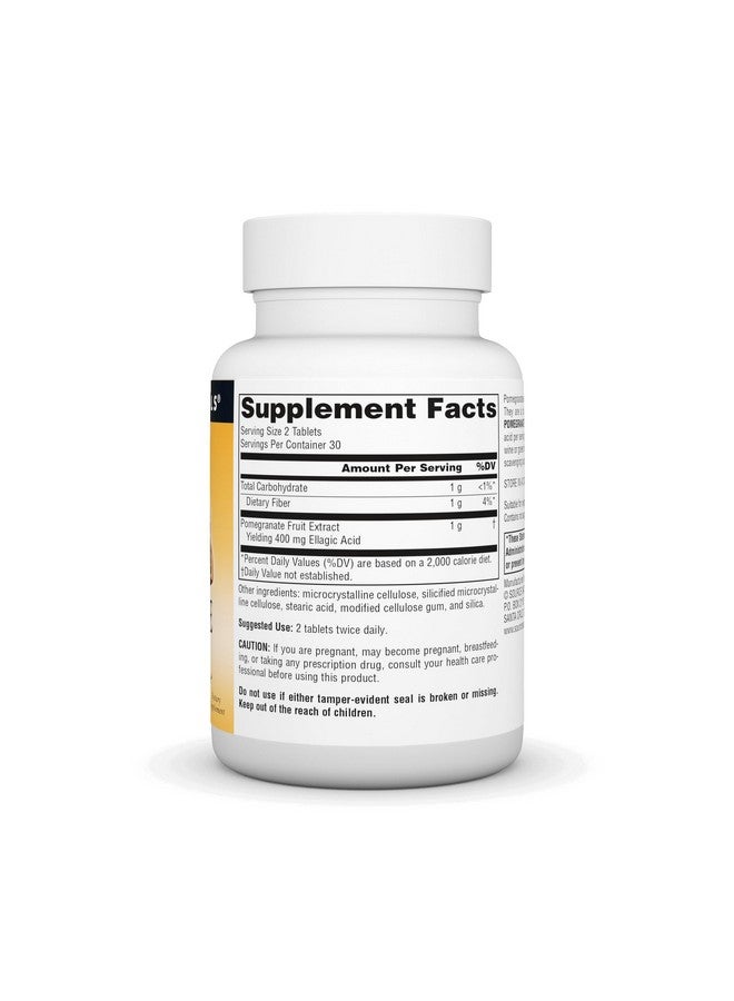 Source Naturals Pomegranate Extract 500mg Complete Whole Fruit Ellagic Acid Antioxidant & Added Fiber - 60 Tablets - Image 2