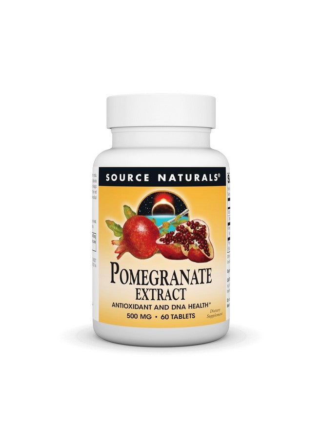 Source Naturals Pomegranate Extract 500mg Complete Whole Fruit Ellagic Acid Antioxidant & Added Fiber - 60 Tablets - Image 1