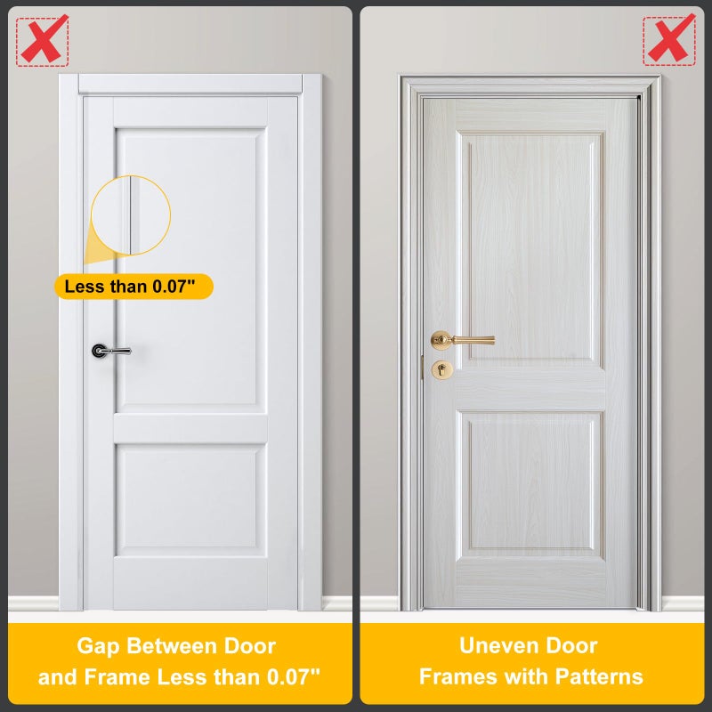 Rerishom 2 Pack Door Lock Withstand 800 lbs for Inward Swinging Door,Door Reinforcement Lock with 8 Screws to Prevent Unauthorized Entry, Pin Tumbler for Extra Home Security and Privacy - Image 4