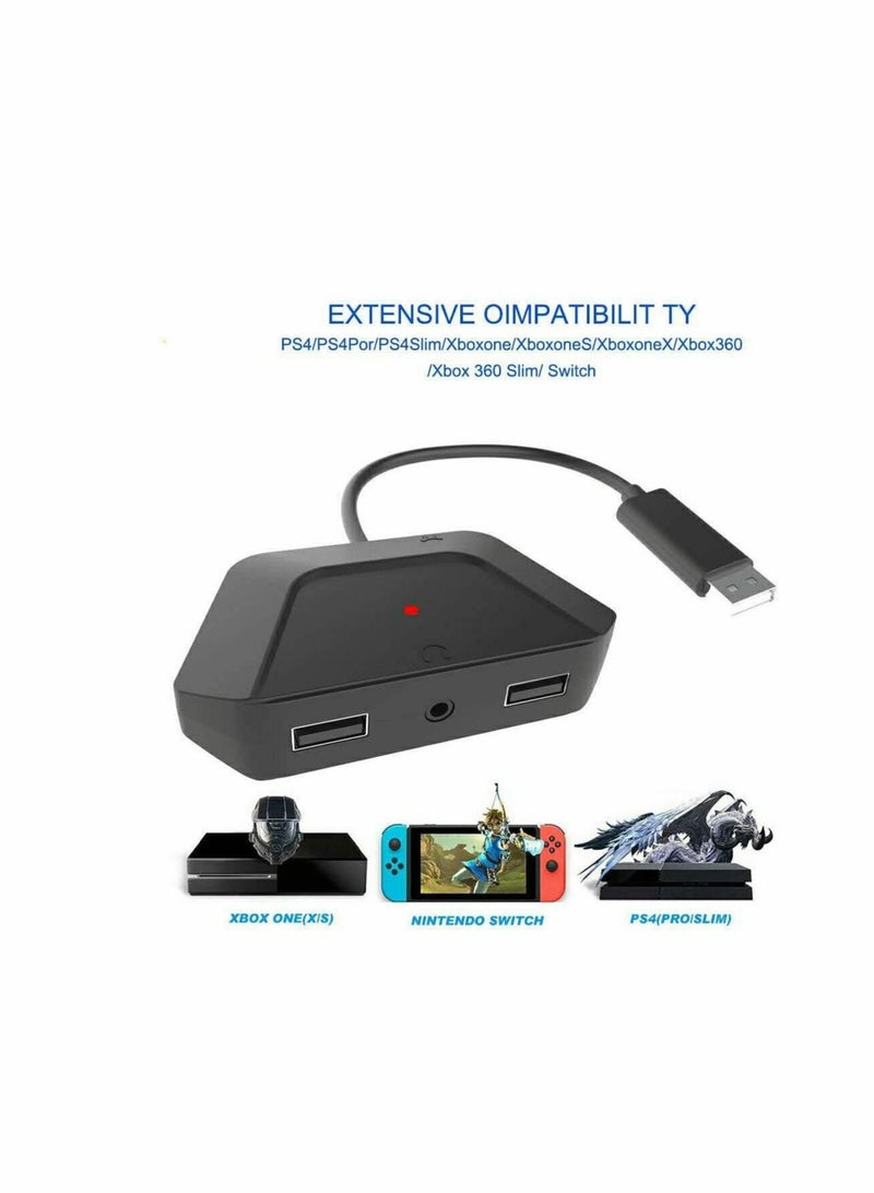 Captaintech KASTWAVE Keyboard and Mouse Adapter with 3.5mm Audio Jack Compatible with for Nintendo Switch, for Xbox One, for PS4, for PS3. Perfect for Games Like for FPS, for TPS, for RPG and for RTS, etc. - Image 3