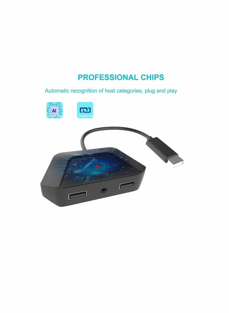 Captaintech KASTWAVE Keyboard and Mouse Adapter with 3.5mm Audio Jack Compatible with for Nintendo Switch, for Xbox One, for PS4, for PS3. Perfect for Games Like for FPS, for TPS, for RPG and for RTS, etc. - Image 4