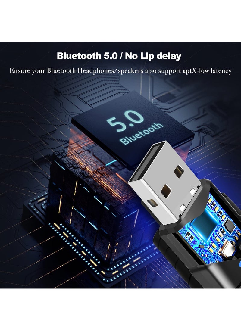 NajmStyle Bluetooth Audio Adapter for PS5 Bluetooth Dongle 5.0 Adapter Compatible with Airpods, Headset, Speaker - for PS5/PS4/Windows11/10/8/7/XP USB Bluetooth 5.0 Dongle  - Image 5