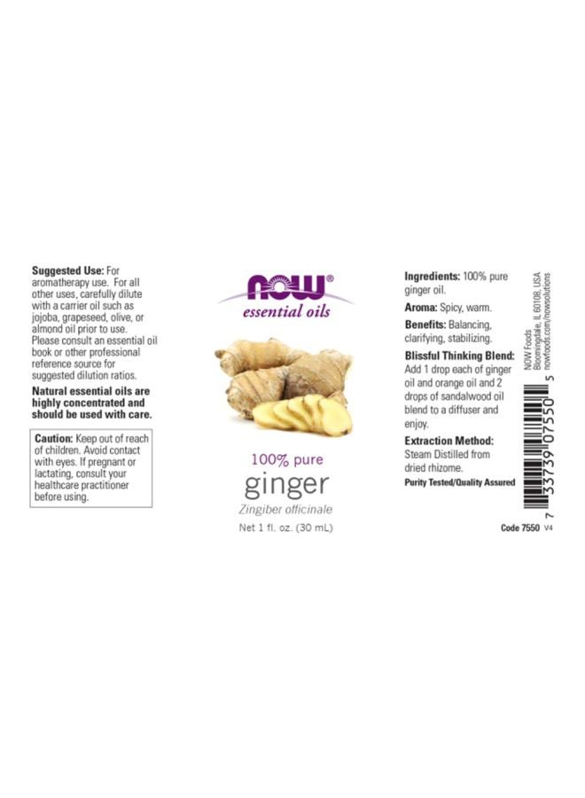 Now Foods 100% Pure Ginger Essential Oils 1 Fl. Oz. - Image 3