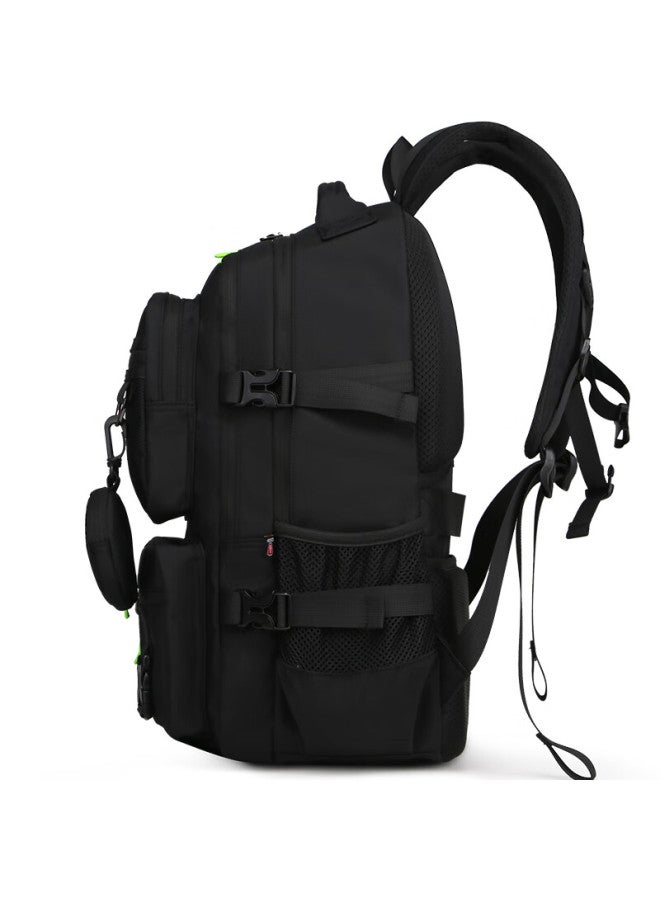 Edison High School Student Backpack, Large Capacity, Water-resistant, Suitable For Middle School And College Students, Travel Backpack, K2272-1 Black - Image 3