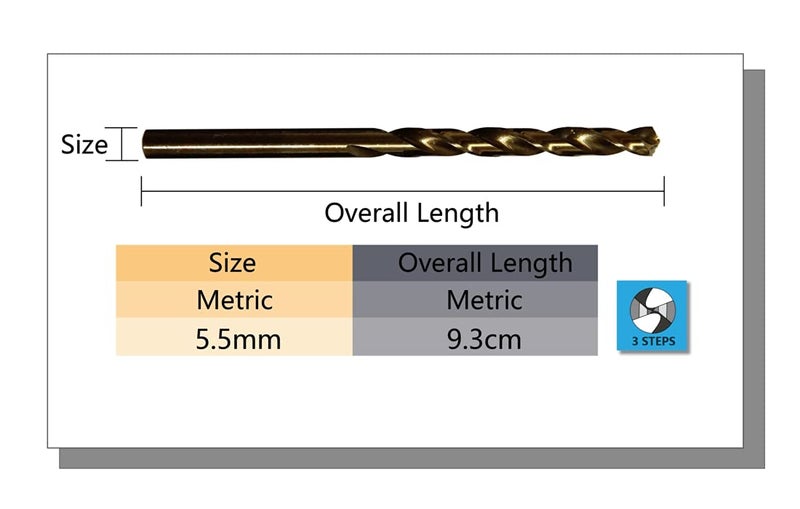 STROTON Metric M42 8% Cobalt Drill Bits for Stainless Steel and Hard Metal (5.5mm x 4pcs) - Image 3