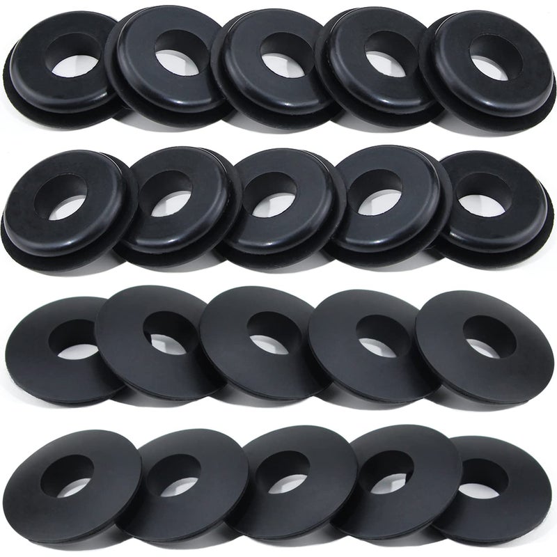 iBroPrat Glad Hand Seal 20pcs Gladhand Washers Rubber Seals Black Gasket Elastic Grommets for Semi Trucks Trailers Brake Air Hose Parts Number 10028