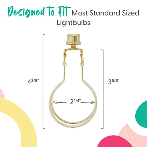 I Like That Lamp Clip On Lampshade Adapter (1 Pack), Classic Brass Gold Finish, Includes 1 Light Bulb Clip Shade Adapter, 1 Matching Finial and 2 Silicone Levellers, Fits All Standard Size Bulbs - Image 5