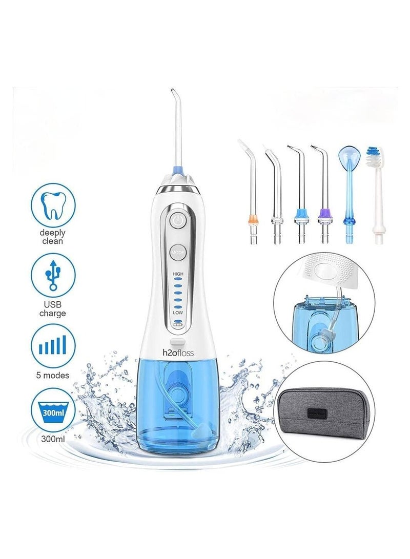 Generic Oral Irrigator Water Floss USB Rechargeable Irrigator portable Irrigator 300ml teeth Dental Water Flosser with Travel Bag - Image 2