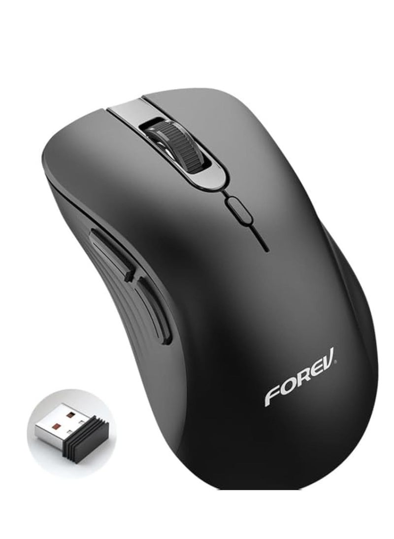 Forev Classic wireless mouse for computer and laptop, 10-meter range, 3200 dpi, model FV-G200, with high accuracy - for home and office use, comfortable design for the hand and bright colors  - Image 1