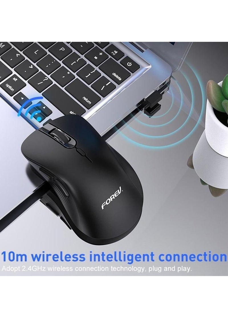 Forev Classic wireless mouse for computer and laptop, 10-meter range, 3200 dpi, model FV-G200, with high accuracy - for home and office use, comfortable design for the hand and bright colors  - Image 2