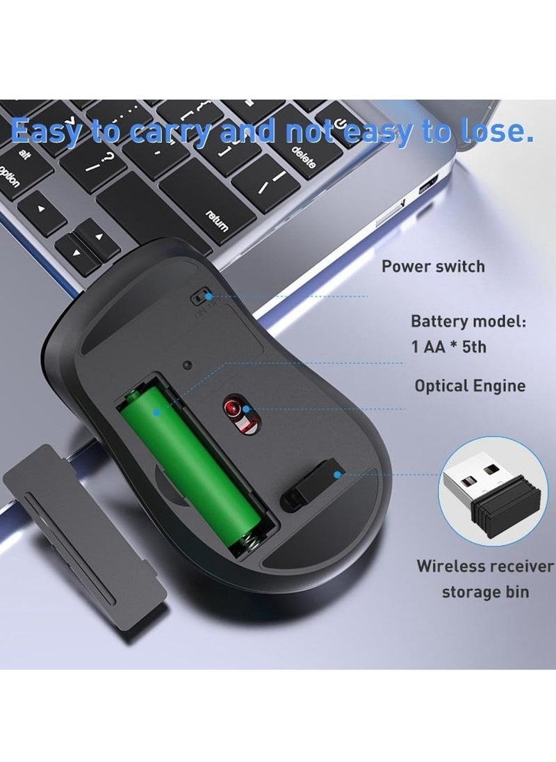Forev Classic wireless mouse for computer and laptop, 10-meter range, 3200 dpi, model FV-G200, with high accuracy - for home and office use, comfortable design for the hand and bright colors  - Image 3