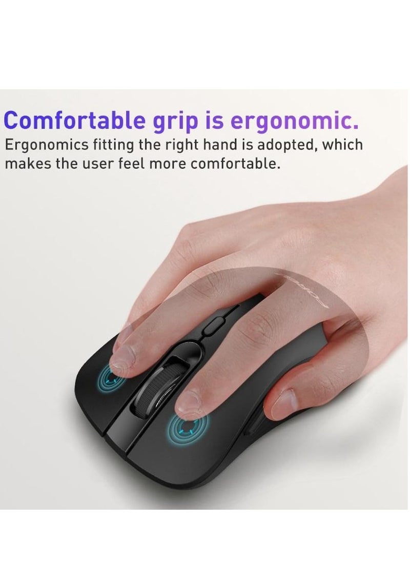 Forev Classic wireless mouse for computer and laptop, 10-meter range, 3200 dpi, model FV-G200, with high accuracy - for home and office use, comfortable design for the hand and bright colors  - Image 4